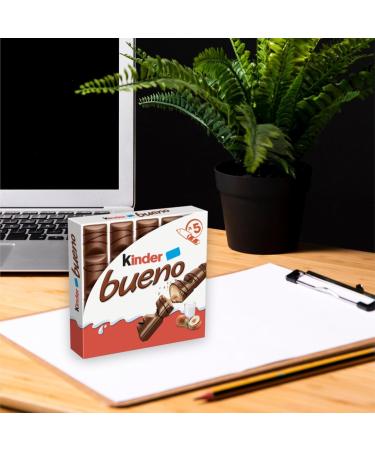  Italian Gourmet E.R. Kinder Bueno Chocolate and Hazelnut Snacks A Waffle Filled with Hazelnut Cream Filled with Chocolate Wrapped for Kids 3 Packs of 107g + Italian Gourmet Polpa 400g - Buy Online on GoSupps.com