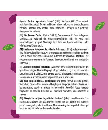 Amazon Brand - Happy Belly Organic Raisins 500g 500 g (Pack of 1) - Buy Online on GoSupps.com