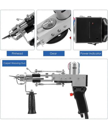 FancyBant Electric Tufting Gun for Cut Pile Rugs | Handheld Carpet Maker Machine for Weaving Various Patterns - Dark Black - Buy Online on GoSupps.com