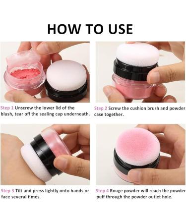 Oil Control Air Cushion Blush Natural Matte Cheek Blush Highly Pigmented Long Lasting Single Color Powder Blush for Cheeks with Soft Mushroom Puff - Buy Online on GoSupps.com