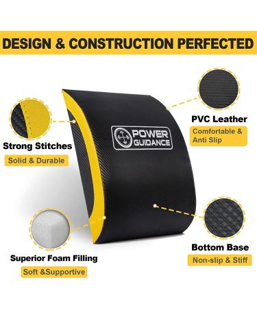 POWER GUIDANCE Ab Exercise Mat - Full Range of Motion Abdominal & Core Trainer - Sit Up Pad for Intense Ab Workouts - Black 14.2 x 11.8 - Buy Online on GoSupps.com
