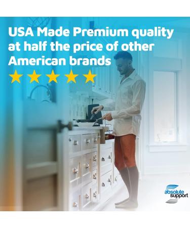 Shop ABSOLUTE SUPPORT Sheer Compression Stockings for Women 15-20mmHg - DE-A101 XXL Black | International Shipping Available - Buy Online on GoSupps.com