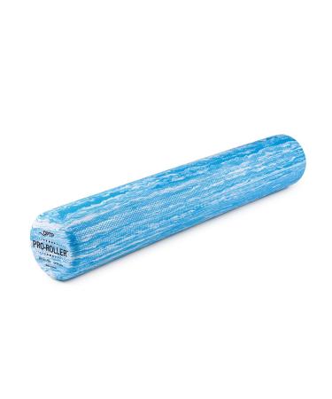 OPTP PRO-Roller Standard Density Foam Roller - Durable Roller for Massage, Stretching, Fitness, Yoga and Pilates Blue Marble