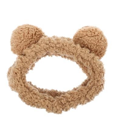 NUSITOU Bear Face Wash Headband Cartoon Wash Face Headband Wash Face Bear Hairband Bear Ears Hairband Cartoon Makeup Bear Headband Cartoon Wash Face Hairband Plush Hairband Plush Headband
