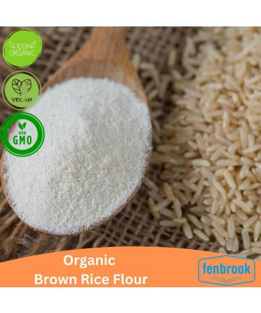Certified Organic Brown Rice Flour 500g by Fenbrook Organic - Premium Quality - Buy Online on GoSupps.com