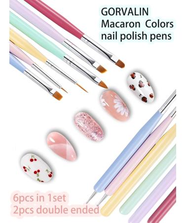 French Manicure Nail Polish Kit Gorvalin White and Pink Gel Nail Polish Nail Stamper Nail Art Brush French Manicure Tool Home DIY Nail Salon pink & white - Buy Online on GoSupps.com