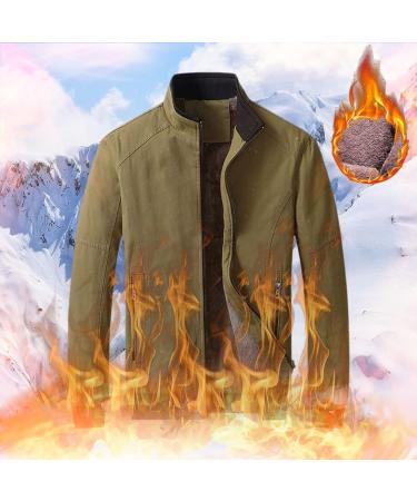 Hanxiulin Men's Oversized Plush Hoodie Jacket - Warm Winter Coat Fluffy Hiking Jacket in 3XL Khaki & Color Variants - Ideal for Outdoor Adventures - Buy Online on GoSupps.com
