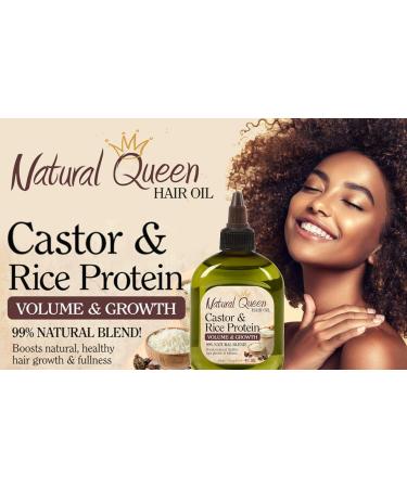 Natural Queen Castor Rice Protein Hair Oil - Natural - 7.1 Fl Oz. - Buy Online on GoSupps.com