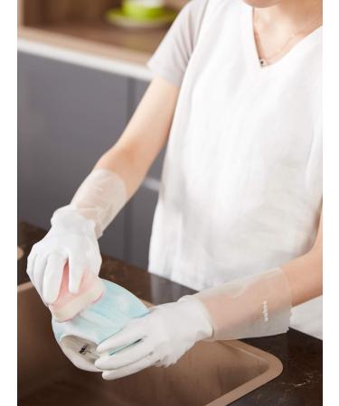 Shop Lanon Wahoo Reusable Household Gloves - 3 Pairs Size L White | Ideal for Kitchen Cleaning & Dishwashing - Buy Online on GoSupps.com