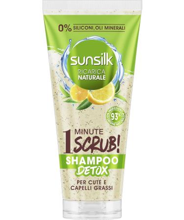 SUNSILK Shampoo Detox 1 Minute Scrub for oily skin and hair 200ml - Buy Online on GoSupps.com