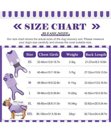 Buy HJUMARAYAN OP Body Dog - Breathable Post-Op Medical Shirt for Bitches | XXL Purple Striped | Ideal Recovery Solution - Buy Online on GoSupps.com