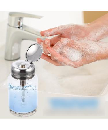 Press Down Pump Dispenser Glass Empty Bottle Nail Polish Dispenser Bottle For Nail Polish Remover Makeup Remover Clear - Buy Online on GoSupps.com