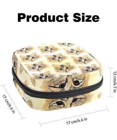 Cats Print Menstrual Cup Pouch & Sanitary Napkin Storage Bag - Portable Period Holder for Women & Teen Girls - Multicolored Design | 1 Pc - Buy Online on GoSupps.com