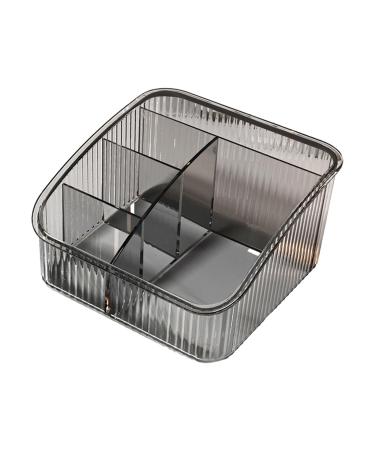 Generic Makeup Organizer Holder Desktop Organizer Box Desktop Storage for Nail Polish Eyeshadow Palettes Beauty Supplies Undersink Dark Gray
