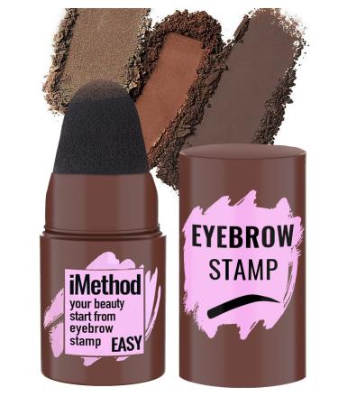 iMethod Eyebrow Stamp for Eyebrow Stencil Kit - Brow Stamp Refill Eyebrow Powder  Light Brown