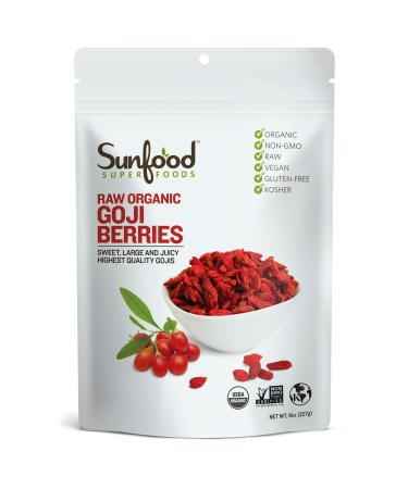 Sunfood Raw Organic Goji Berries 8 oz (227 g)