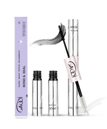 GAQQI Lash Bond and Seal Waterproof 10ML Lash Cluster Glue for Eyelash Clusters Bond and Seal Lash Glue 2 in 1 Eyelash Glue DIY at Home Hold 48-72 Hours Bond & Seal