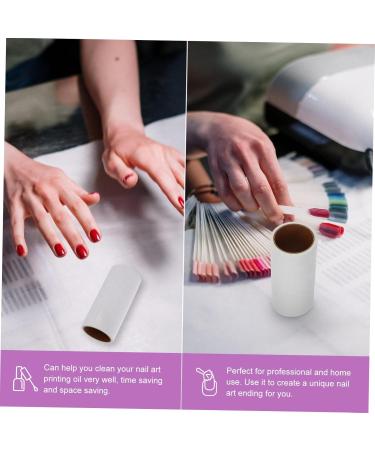 Beaupretty 1 Roll Stamp blotting paper manicure tools nail polish removal Nail art printing oil removal tool Nail art cleaning tool cleaning kit cleaning gel printing oil remover nail kits 10x4.7cm White - Buy Online on GoSupps.com