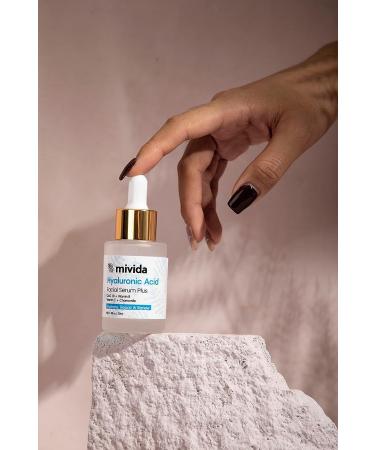 mivida Hyaluronic Acid Serum for Face | Natural Anti-Aging Formula with Vitamin C, B, CoQ10 | 1 fl oz - Buy Online on GoSupps.com