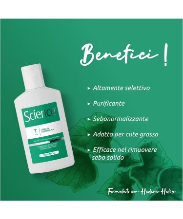  SCIENCE Science Hair Care Oily Seborrhea Tractant Shampoo 200 ml Seboregulating Shampoo for Oily Hair Natural Ingredients 100% Recyclable Pack Made in Italy - Buy Online on GoSupps.com