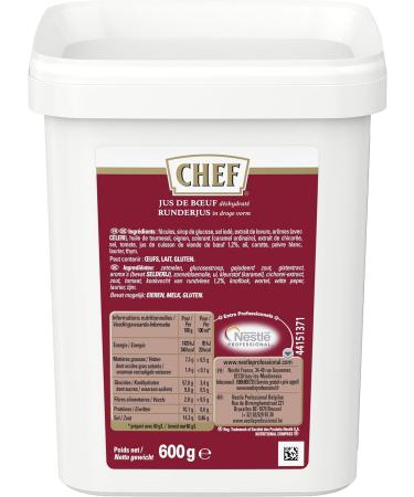 CHEF Dehydrated Beef Juice Culinary Aid Sauces Juices Box of 600 g for 10L to 20L - Buy Online on GoSupps.com