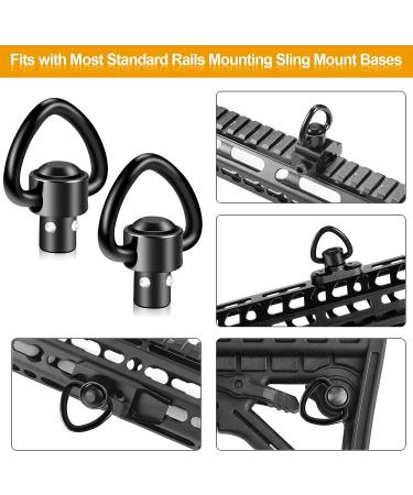 FANGOSS 4 Pcs 1 QD Sling Swivels for Two Point Sling Mount - Black - Buy Online on GoSupps.com