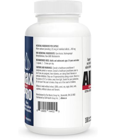 Allimax Pro 450mg 100 Vegicaps - Spanish Garlic Supplement for Immune Support | Professional Strength Allicin Extract - Buy Online on GoSupps.com