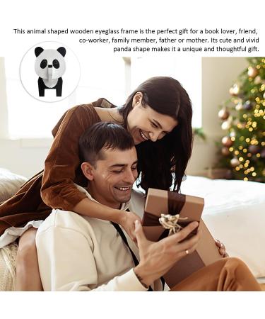 3D Panda-Shaped Wooden Glasses Holder - Creative Spectacle Stand & Desk Decoration - Buy Online on GoSupps.com