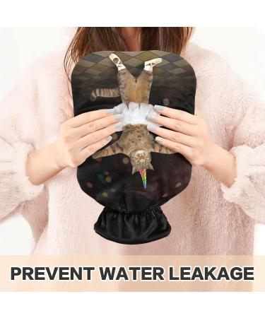 Naanle Cat Ballet Dancer Hot Water Bottle - 1L | Transparent Cover for Bed & Pain Relief | Ideal Hand & Foot Warmer | Heat & Cold Therapy - Buy Online on GoSupps.com