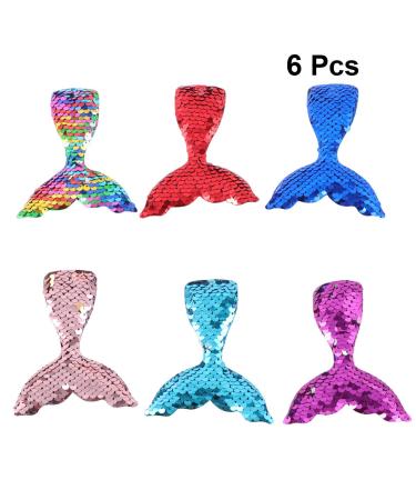 Frcolor 6PCS Mermaid Sequins Hair Clips | Cute Glitter Bobby Pins for Little Girls - International Shipping Available - Buy Online on GoSupps.com