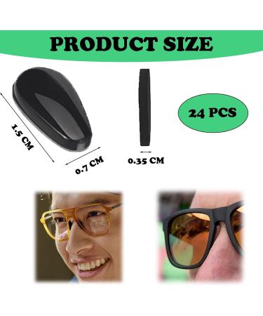 24 Self-Adhesive D-Shaped Nose Pads for Glasses - Anti-Slip Silicone Stick-On Pads for Sunglasses - Soft Comfort & Secure Fit - Buy Online on GoSupps.com