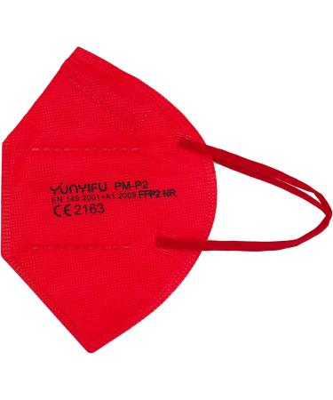 ProMedicalCare FFP2 Colored Face Masks - 100 Pack Red Individually Packed for International Shipping - Buy Online on GoSupps.com