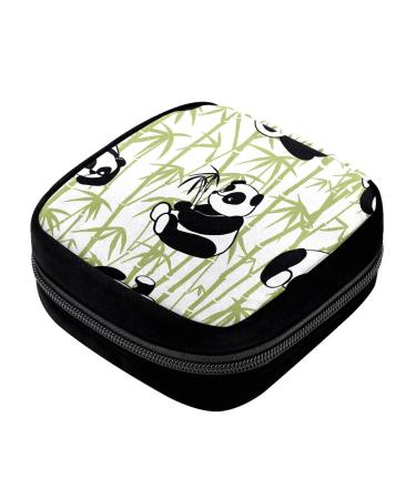 GIAPB Period Bag Sanitary Napkin Storage Bag Pad Holder for Period Makeup Pouch Cartoon Animal Panda Color4597