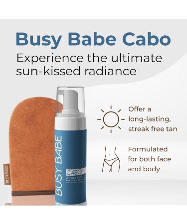 CABO Tanning Mousse Self Tanner - Dark Bronze 200ml | Flawless Sun-Kissed Glow for All Skin Types | Includes Mitt | Sunless Tanning Solution - Buy Online on GoSupps.com