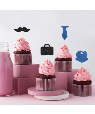 Helewilk 24 Pcs Boss Baby Cupcake Toppers Kids Boys Birthday Baby Shower Party Dessert Toothpicks Welcome Baby Boy 1st Birthday Party Decoration Food Sticks Cupcake Toppers - Buy Online on GoSupps.com