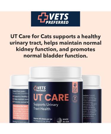 Vets Preferred Cat Urinary Tract Chews | UT Care Health Soft Chews | Supports Healthy Urinary Tract | Promotes Normal Bladder and Kidney Function | Chicken Flavored | 60 Count - Buy Online on GoSupps.com