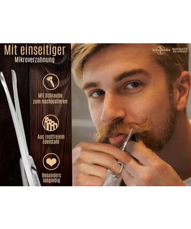 Bartscher Solingen Hair Care Scissors - Rustproof Stainless Steel Micro-Toothing 3.5 inches - Perfect for Beards Ear & Nasal Hair - Made in Germany - Buy Online on GoSupps.com