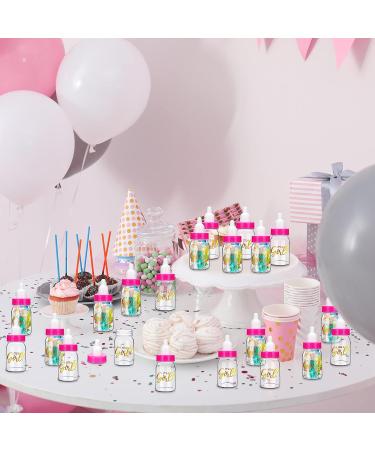 100 Pcs 3.5 Inch Baby Shower Mini Milk Bottles with It's A Girl Stickers - Pink DIY Party Favors for Girls - Buy Online on GoSupps.com