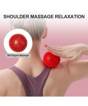 Firschoie 5-Piece Massage Balls Set - Hard Hedgehog Massage Balls for Hands Legs Shoulders and Feet - Ideal for Muscle Relief in Multiple Sizes - Buy Online on GoSupps.com