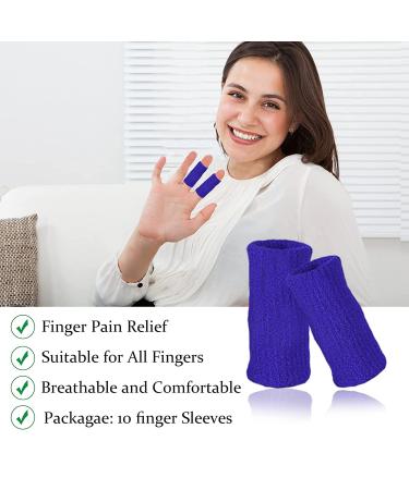 Ednyzakrn 20-Piece Finger Protection Set | Stretchy Bandages for Arthritis Injury & Basketball | Blue Finger Covers for Swelling and Trigger Finger - Buy Online on GoSupps.com