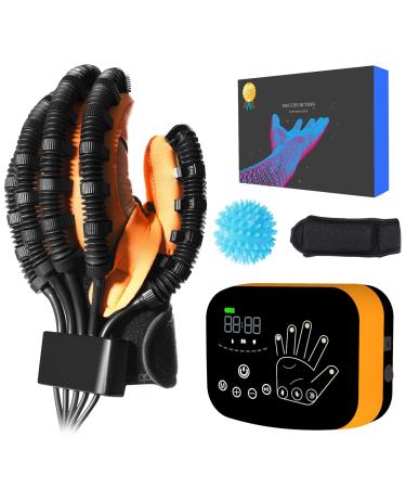 Upgraded Robotic Rehabilitation Gloves Finger and Hand Function Rehabilitation Robot Gloves for Arthritis Stroke Hemiplegia Cerebral Palsy Hand Paralysis Patients Physiotherapy Device Left Hand-L