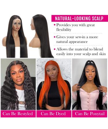 DERRICKRIS 24 Inch Straight Lace Front Human Hair Wig - 150% Density, Natural Black - for Women - Buy Online on GoSupps.com