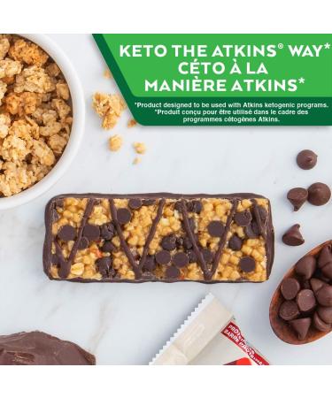 Atkins Snack Bars - Caramel Chocolaty Nut Roll Low Sugar High Fibre 2g Sugar 3g Carbs 5ct & Protein Bars - Chocolaty Chip Granola Low Sugar High Protein High Fibre 1g Sugar 3g Carbs 5ct Caramel Chocolaty Nut Roll + Protein Bars - Buy Online on GoSupps.com