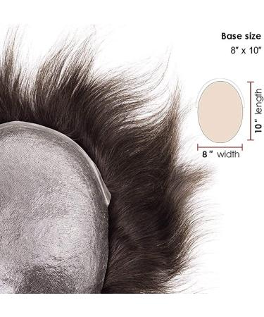 Lordhair Toupee Hairpiece for Men 0.06mm Thin Skin V-looped Human Hair 8x10 Inch Light Medium Density Hair Replacement System - Buy Online on GoSupps.com