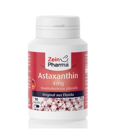 ZeinPharma Astaxanthin 4mg - 90 capsules (3 months supply) Gluten free vegan kosher & halal