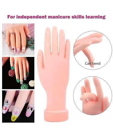 Professional Acrylic Nail Practice Hand with 12 Colors Kit - Mannequin Training Hand for Nail Art with Powder & Liquid Set - Buy Online on GoSupps.com