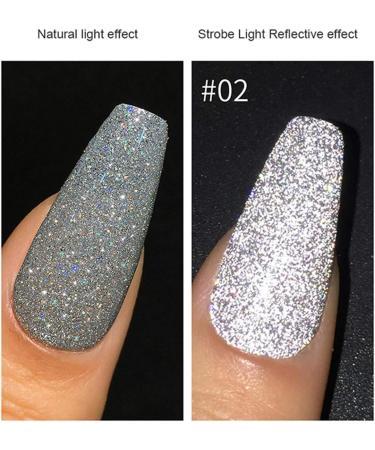 goforwealth Reflective Glitter Polish Soak Diamond UV Gel Nail LongLasting Gel Nail Polish Lacquer Shiny Natural 08 - Buy Online on GoSupps.com