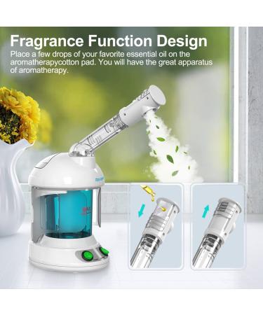 DENFANY Nano Ionic Face Steamer - Extendable 360 Rotating Arm | Skin Hydration and Pore Cleansing - Buy Online on GoSupps.com