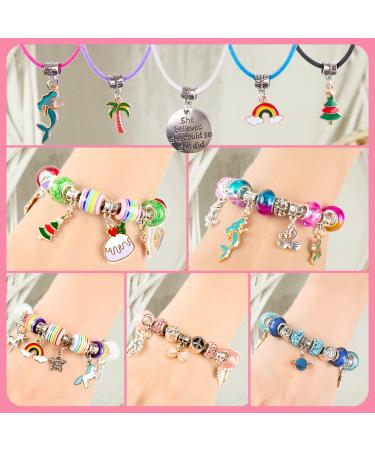 150 PCS Large Charm Bracelet Making Kit for Girls Ages 8-12 | Unicorn Mermaid DIY Jewelry Supplies | Arts and Crafts Gift Set for Teenage Girls - Buy Online on GoSupps.com