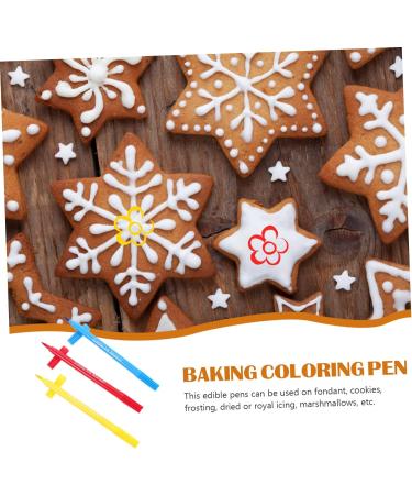 COLLBATH 3pcs Baking Pen Baking Marker Pen Food Coloring Pens Food Markers Food Decorating Pens Baking Coloring Pens Edible Markers Food Grade Markers Dual Plastic Bicuspid Baking Tools - Buy Online on GoSupps.com